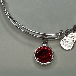 Alex and Ani July Birthstone Charm Bracelet Red Ruby